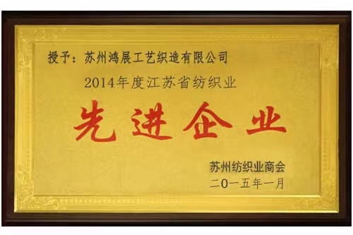 2014年度江蘇省紡織業(yè)--先進(jìn)企業(yè)